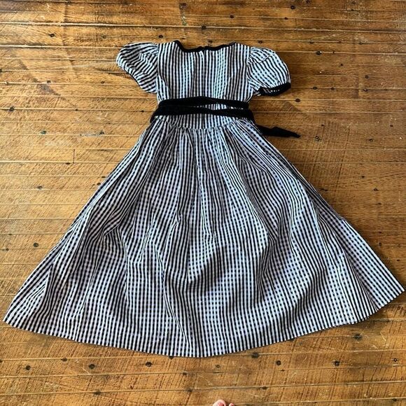 Storybook vintage shimmery purple plaid 7 party dress - Picture 5 of 5